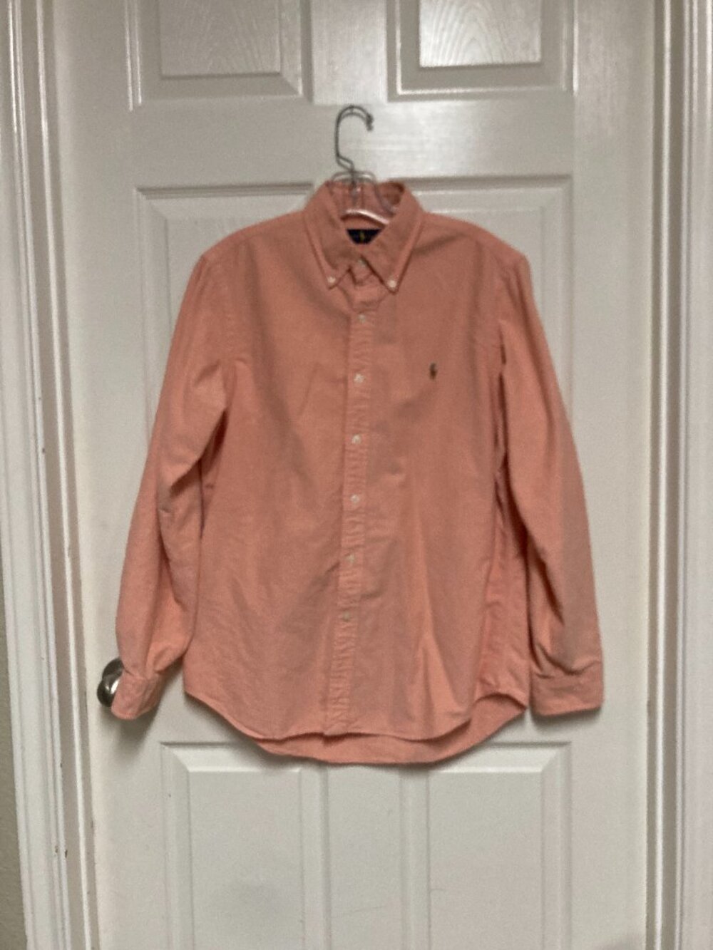 Ralph Lauren Pink Button Front Long Sleeve Shirt size medium Men's